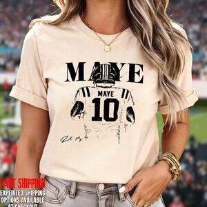 Drake Maye Vintage Football Shirt, Retro Game Day Sports Graphic T-Shirt 39